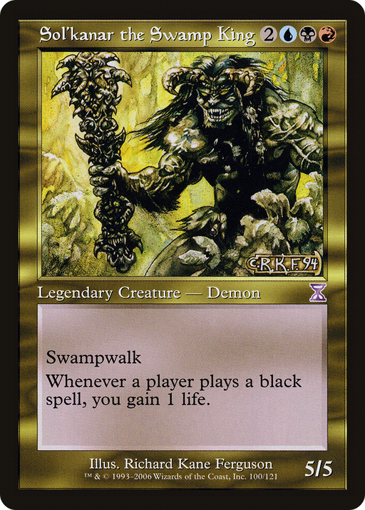 Sol'kanar the Swamp King (TSB-100) [Time Spiral Timeshifted] Foil MTG Single Wizards of the Coast