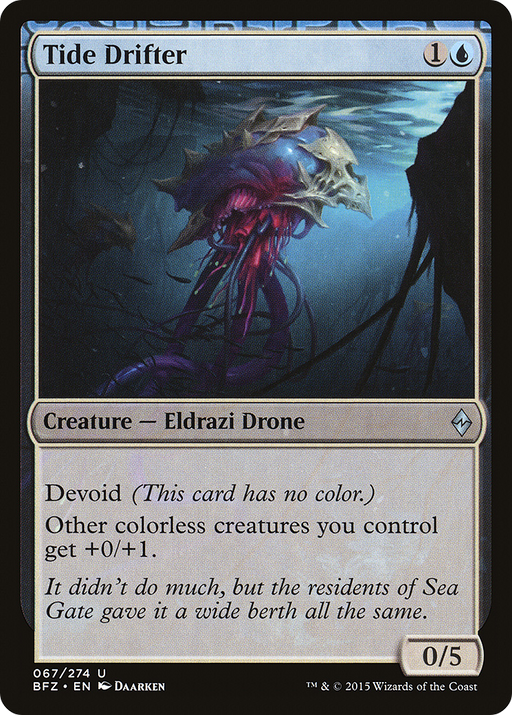 Tide Drifter (BFZ-067) [Battle for Zendikar] Foil MTG Single Wizards of the Coast