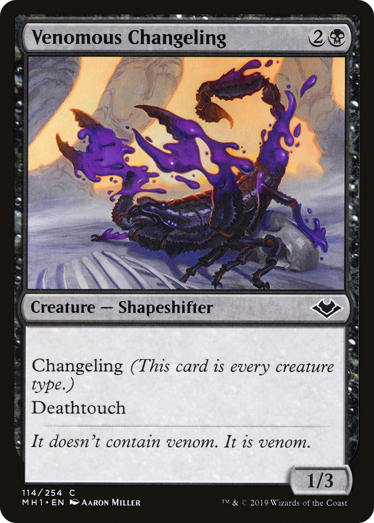 Venomous Changeling (MH1-114) [Modern Horizons] Foil MTG Single Modern Horizons