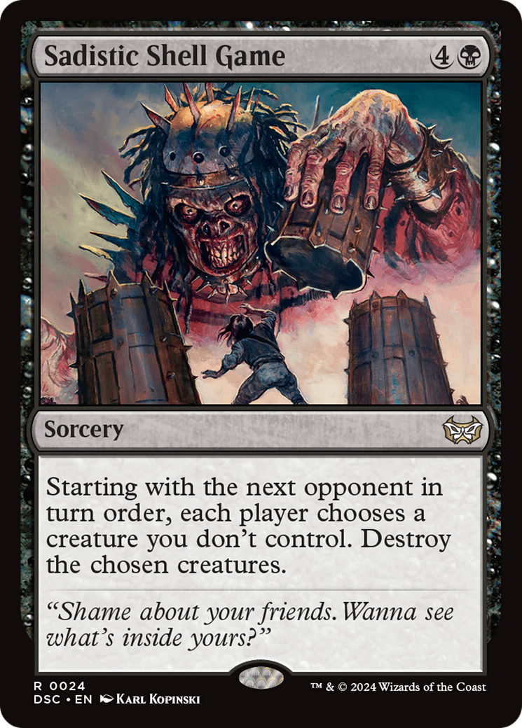 Sadistic Shell Game (DSC-024) [Duskmourn: House of Horror Commander] MTG Single Wizards of the Coast