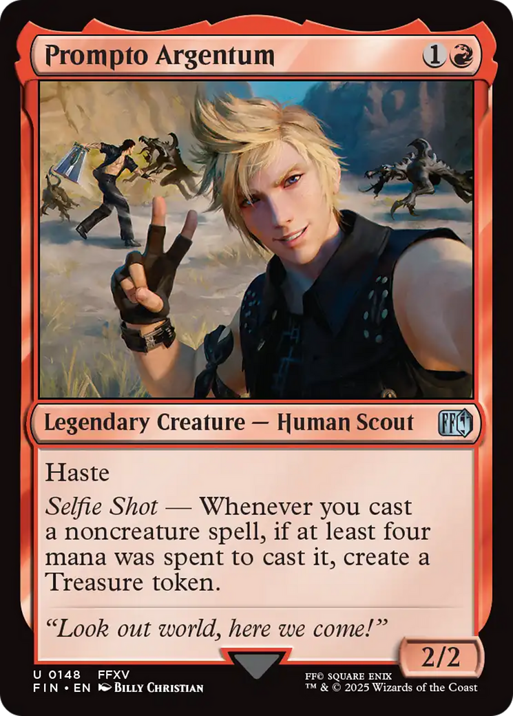 Prompto Argentum (FIN-148) [FINAL FANTASY] Foil MTG Single Wizards of the Coast