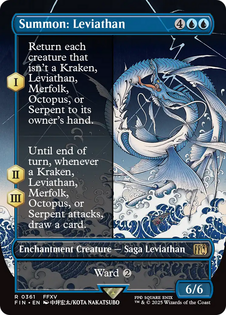 Summon: Leviathan (FIN-361) [FINAL FANTASY] (Borderless) MTG Single Wizards of the Coast