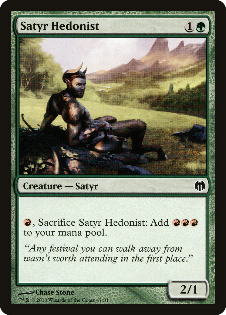 Satyr Hedonist (DDL-047) [Misc] Duel Decks: Heroes vs. Monsters MTG Single Wizards of the Coast