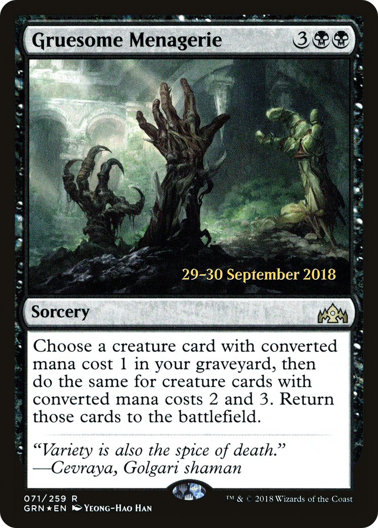 Gruesome Menagerie (PRE-071) [Guilds of Ravnica Promos] Foil MTG Single Wizards of the Coast
