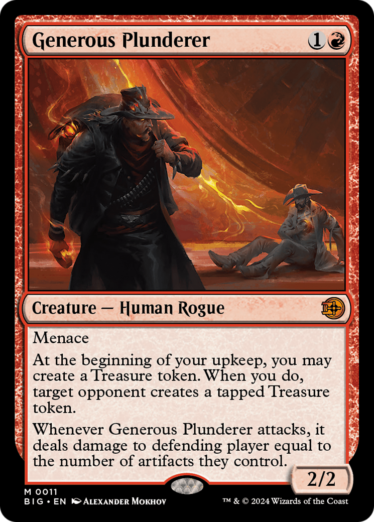 Generous Plunderer (BIG-011) [The Big Score] Foil MTG Single Wizards of the Coast