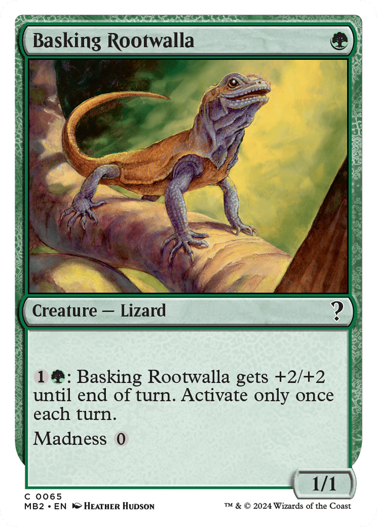 Basking Rootwalla (White Border) (MB2-065) [Mystery Booster] Mystery Booster 2 MTG Single Wizards of the Coast