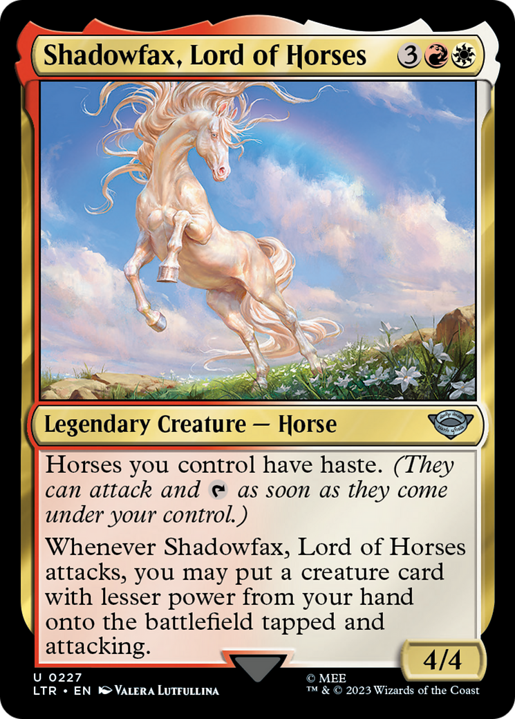 Shadowfax, Lord of Horses (LTR-227) [The Lord of the Rings: Tales of Middle-earth] Foil MTG Single Wizards of the Coast
