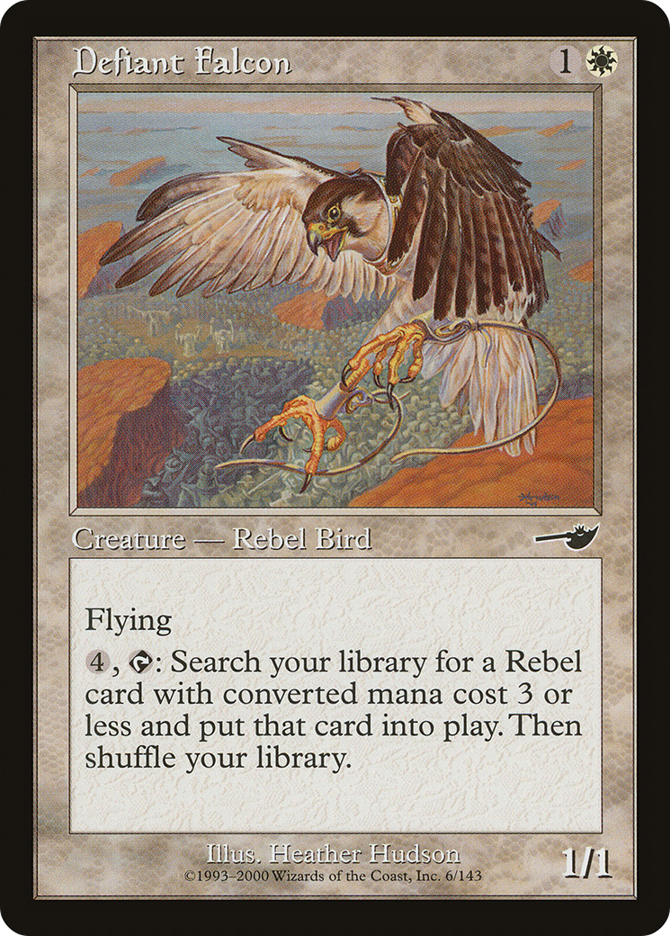 Defiant Falcon (NMS-006) [Nemesis] Foil MTG Single Wizards of the Coast