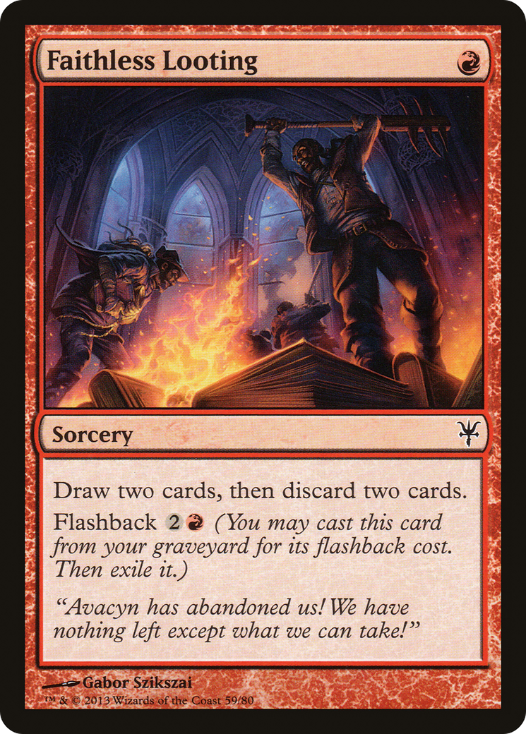 Faithless Looting (DDK-059) [Misc] Duel Decks: Sorin vs. Tibalt MTG Single Wizards of the Coast