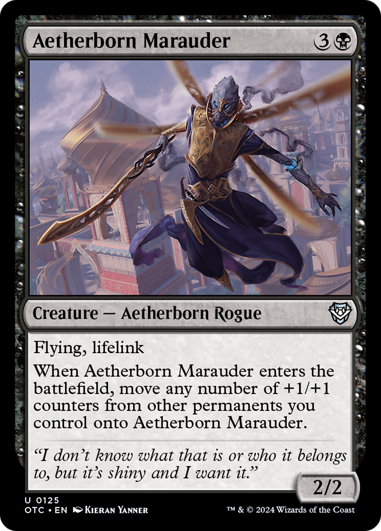 Aetherborn Marauder (OTC-125) [Outlaws of Thunder Junction Commander] MTG Single Wizards of the Coast