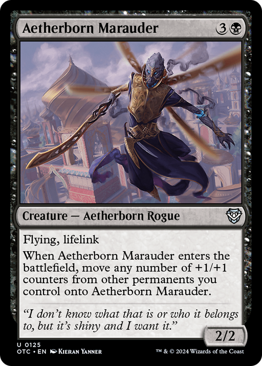 Aetherborn Marauder (OTC-125) [Outlaws of Thunder Junction Commander] MTG Single Wizards of the Coast