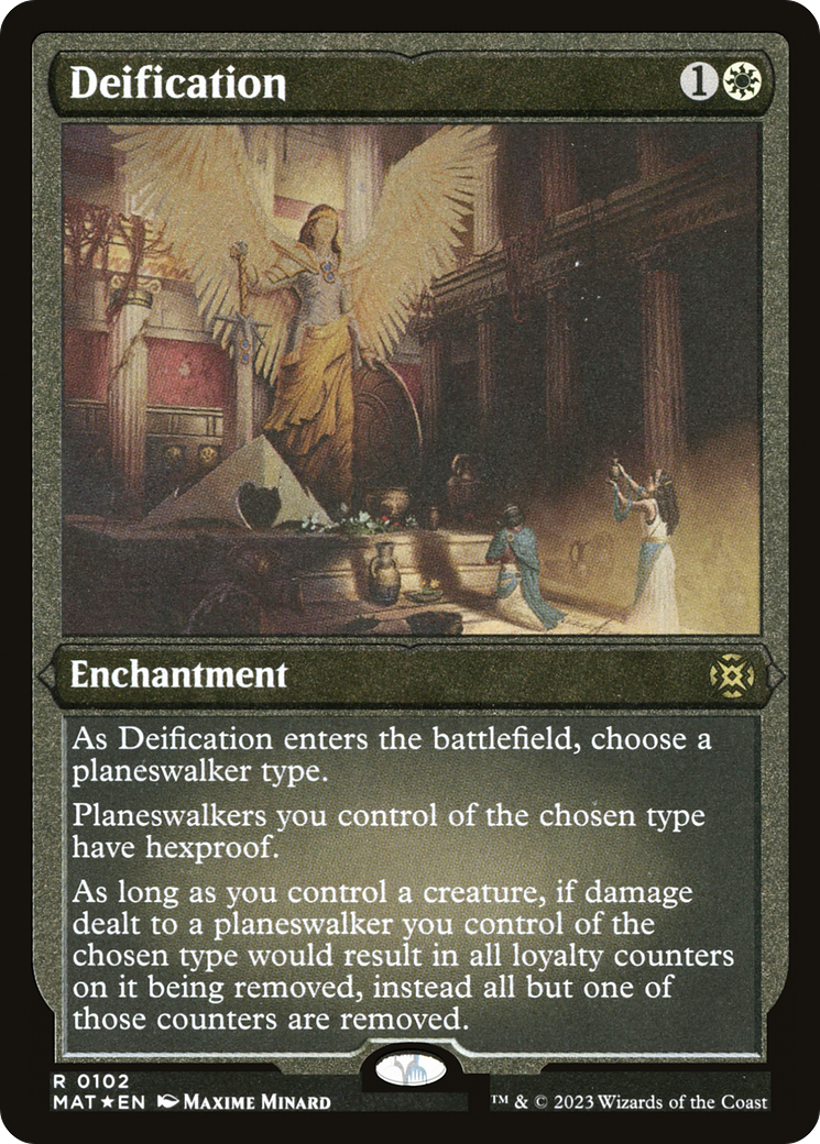 Deification (MAT-102) [March of the Machine: The Aftermath] Etched Foil MTG Single Wizards of the Coast