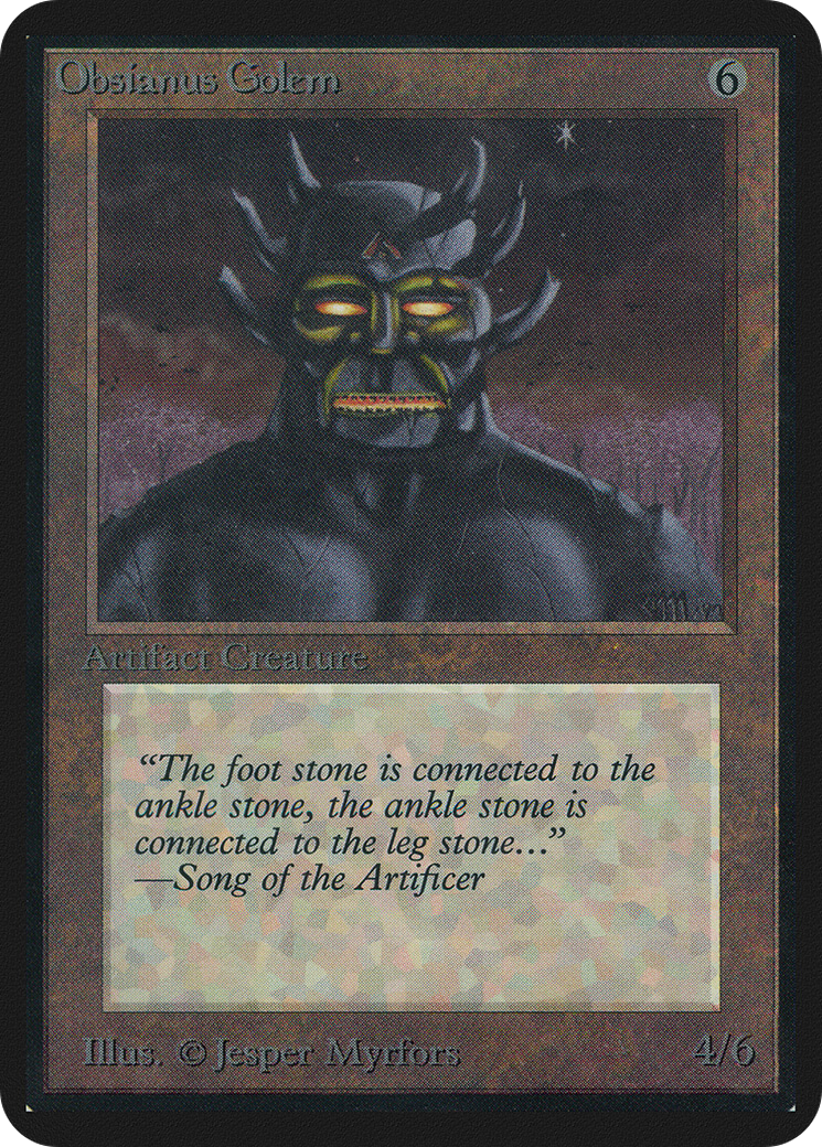 Obsianus Golem (LEA-267) [Oldschool] Limited Edition Alpha MTG Single Wizards of the Coast