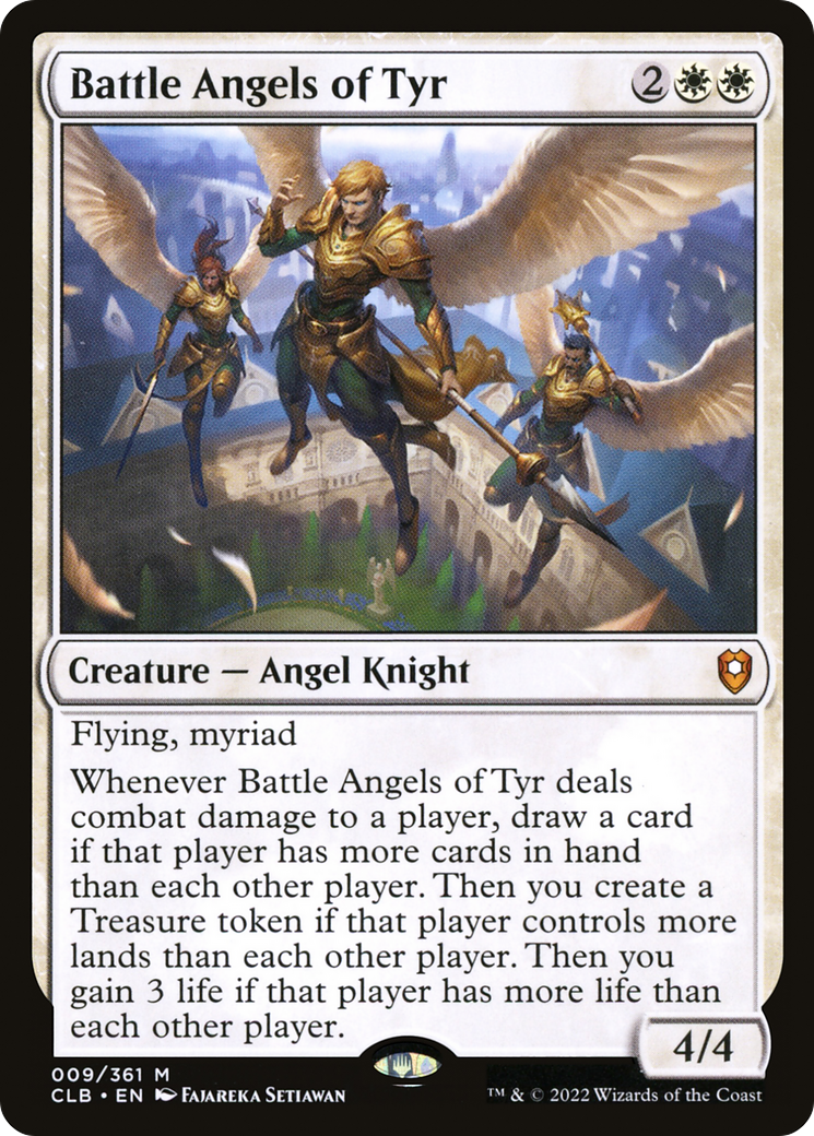 Battle Angels of Tyr (CLB-009) [Commander Legends: Battle for Baldur's Gate] Foil MTG Single Wizards of the Coast