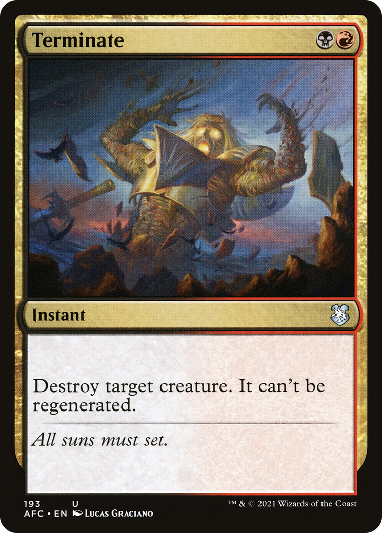 Terminate (AFC-193) [Forgotten Realms Commander] MTG Single Wizards of the Coast