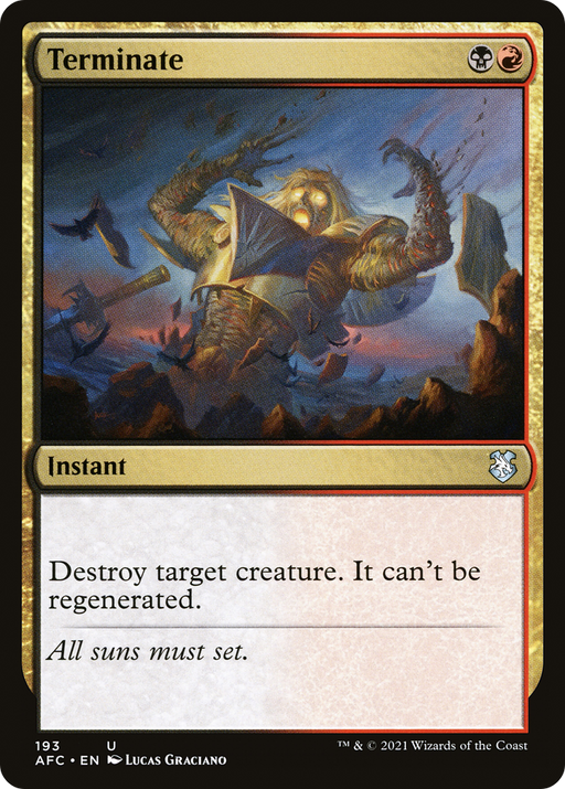 Terminate (AFC-193) [Forgotten Realms Commander] MTG Single Wizards of the Coast