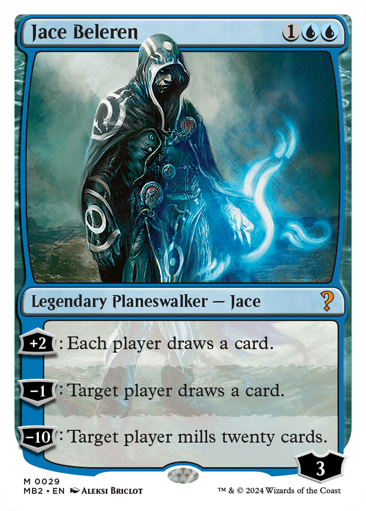 Jace Beleren (White Border) (MB2-029) [Mystery Booster] Mystery Booster 2 MTG Single Wizards of the Coast