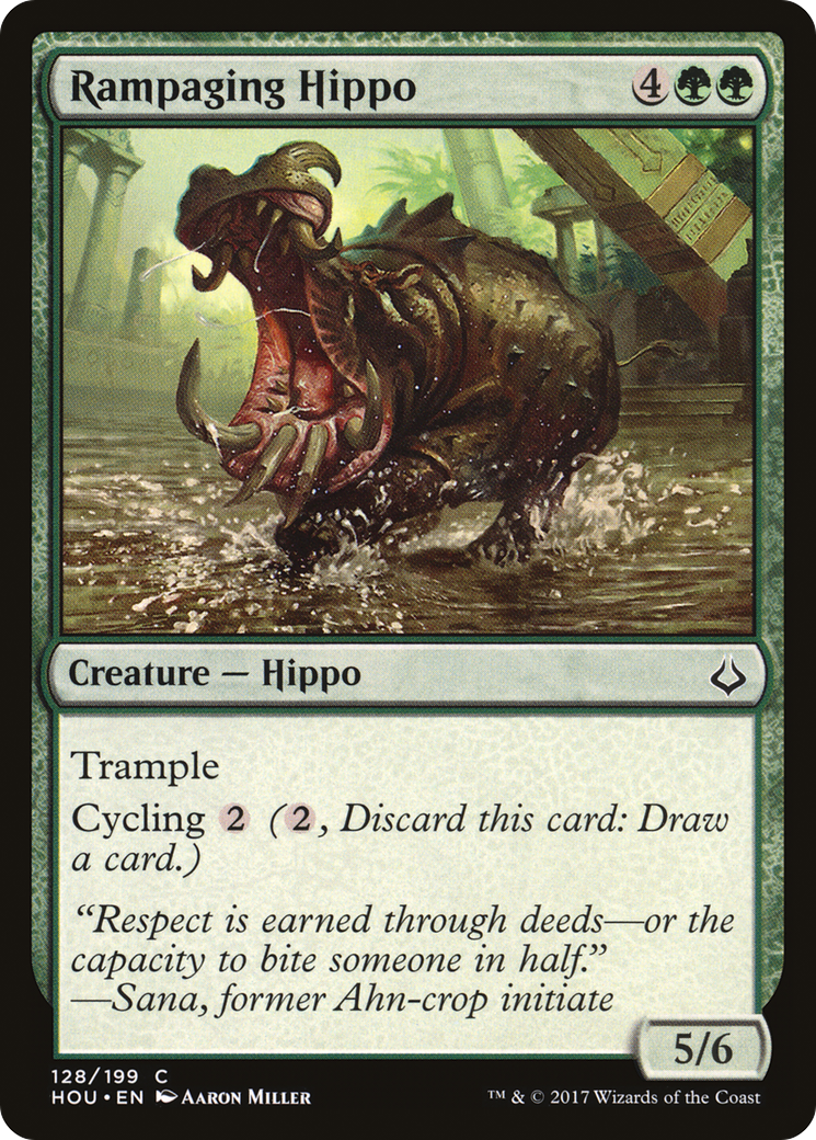 Rampaging Hippo (HOU-128) [Hour of Devastation] MTG Single Wizards of the Coast