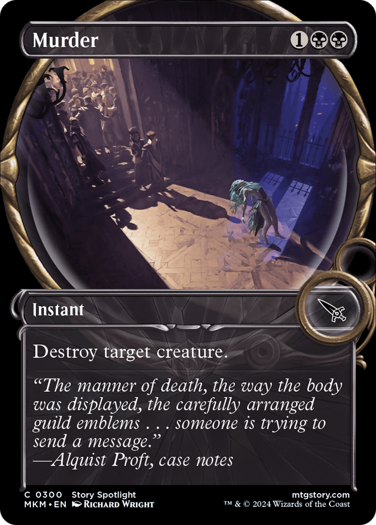 Murder (MKM-300) [Murders at Karlov Manor] (Showcase) Foil MTG Single Murders at Karlov Manor