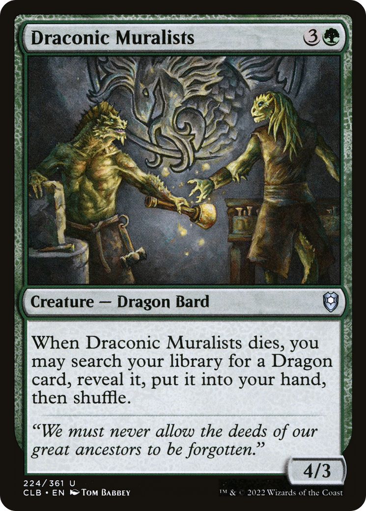 Draconic Muralists (CLB-224) [Commander Legends: Battle for Baldur's Gate] Foil MTG Single Wizards of the Coast