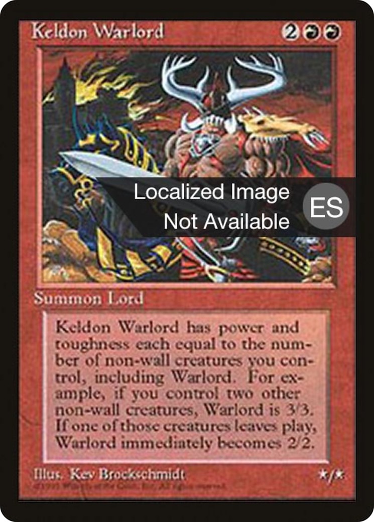 Keldon Warlord (4BB-) [Fourth Edition Foreign Black Border] MTG Single Wizards of the Coast