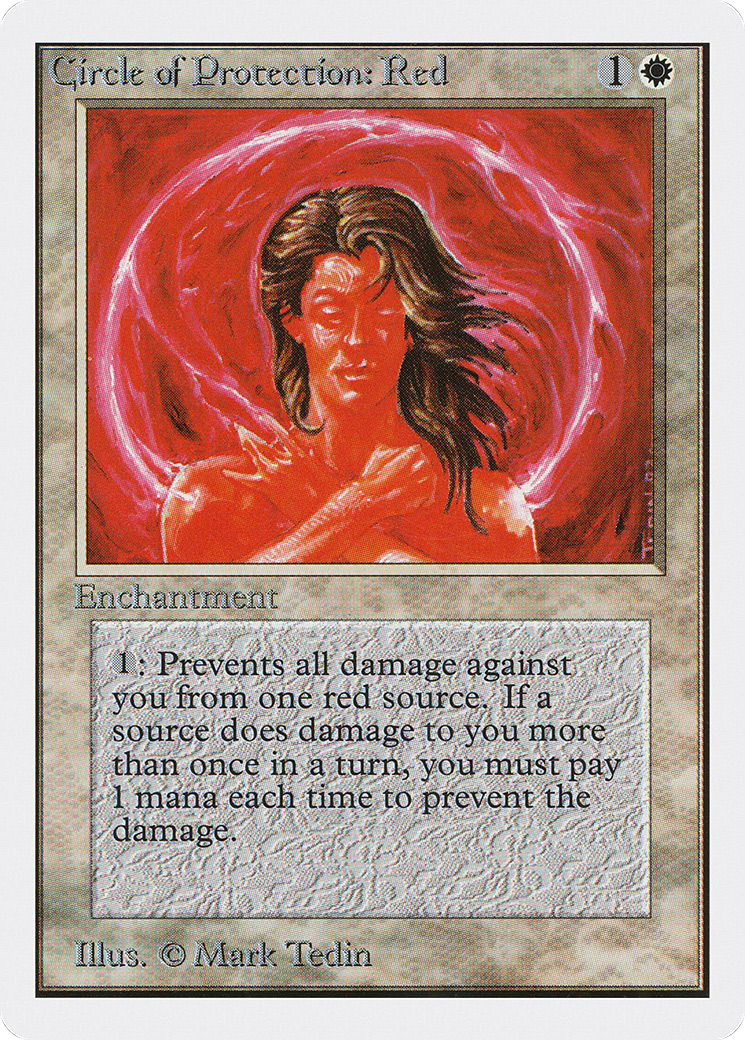 Circle of Protection: Red (2ED-013) [Oldschool] Unlimited Edition MTG Single Wizards of the Coast