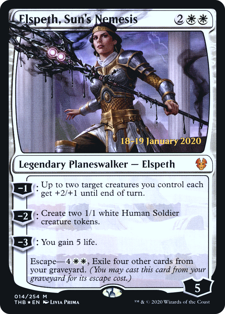 Elspeth, Sun's Nemesis (PRE-014) [Theros Beyond Death Promos] Foil MTG Single Wizards of the Coast