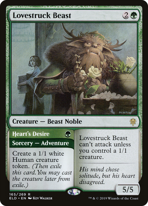 Lovestruck Beast // Heart's Desire (ELD-165) [Throne of Eldraine] MTG Single Wizards of the Coast