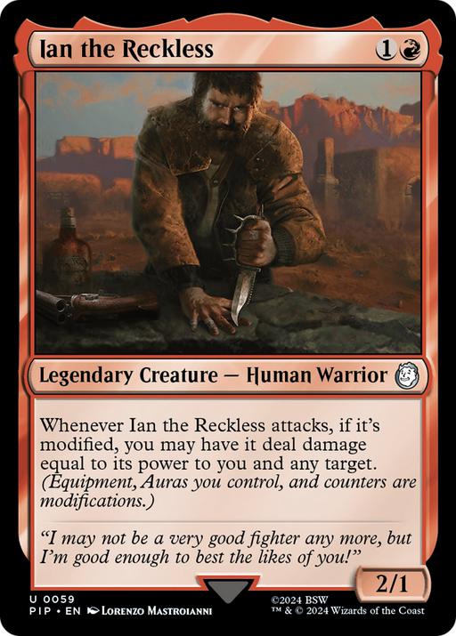 Ian the Reckless (PIP-059) [Fallout] Foil MTG Single Wizards of the Coast