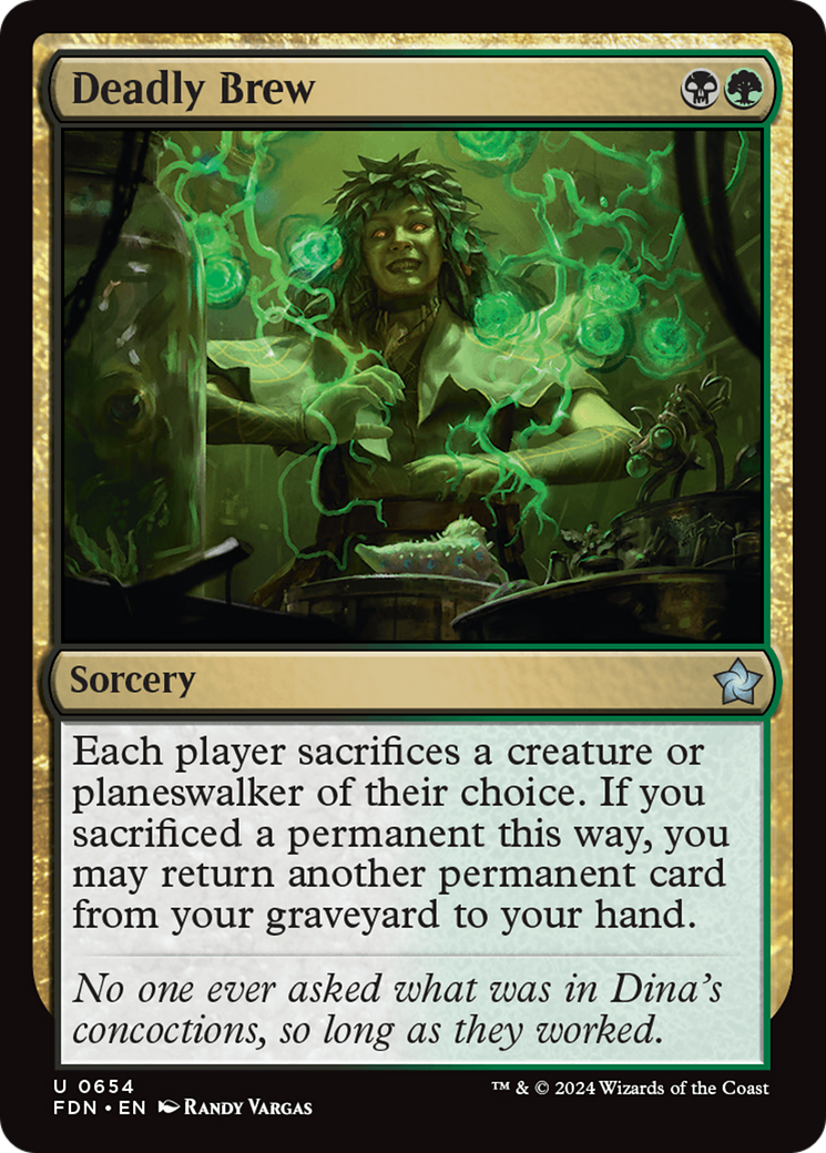 Deadly Brew (FDN-654) [Foundations] MTG Single Wizards of the Coast