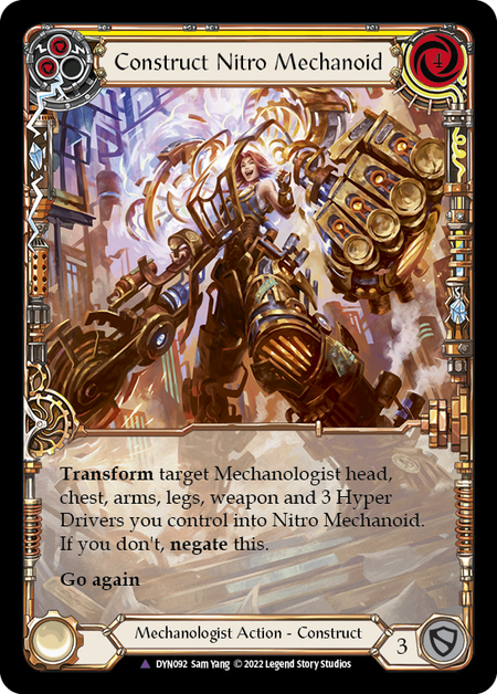 Construct Nitro Mechanoid // Nitro Mechanoid (Marvel) [DYN092] (Dynasty)  Cold Foil Flesh And Blood Single Flesh And Blood   
