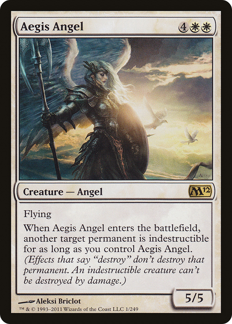 Aegis Angel (M12-001) [Magic 2012] Foil MTG Single Wizards of the Coast