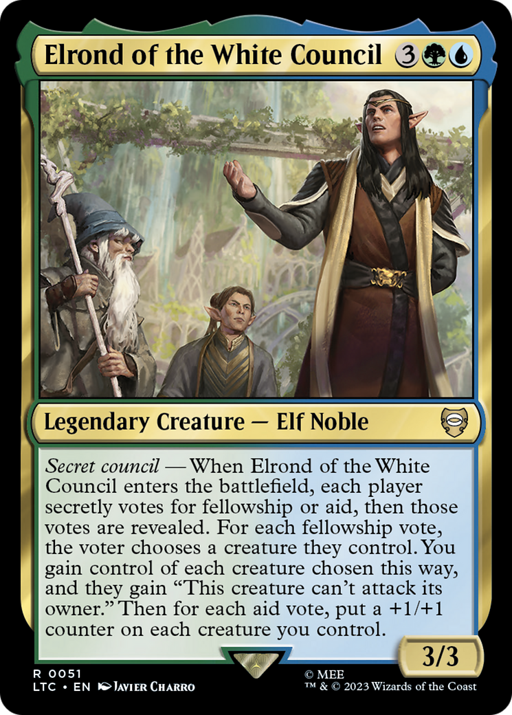 Elrond of the White Council (LTC-051) [Tales of Middle-earth Commander] MTG Single Wizards of the Coast