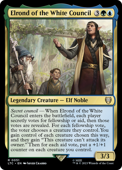 Elrond of the White Council (LTC-051) [Tales of Middle-earth Commander] MTG Single Wizards of the Coast