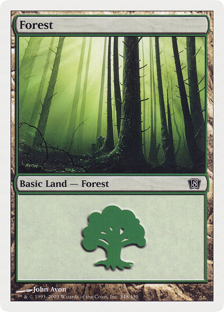 Forest (348) (8ED-348) [8th Edition] Foil MTG Single Wizards of the Coast