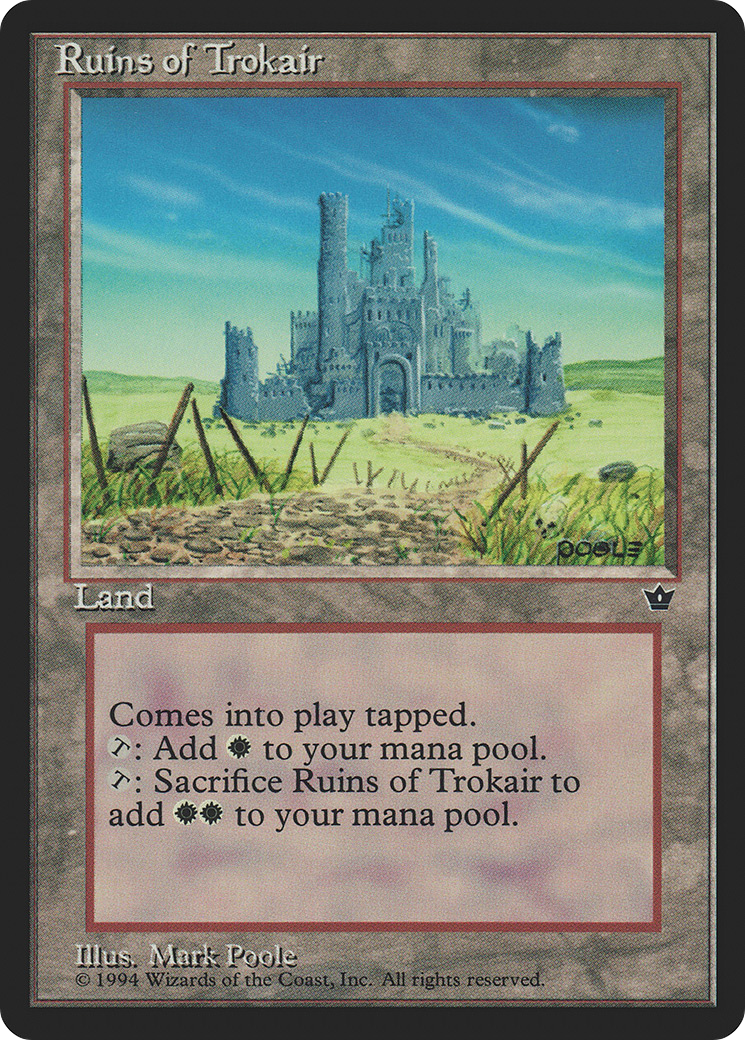 Ruins of Trokair (FEM-100) [Fallen Empires] MTG Single Wizards of the Coast