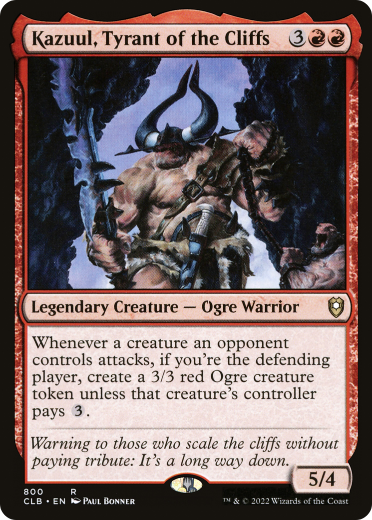 Kazuul, Tyrant of the Cliffs (CLB-800) [Commander Legends: Battle for Baldur's Gate] MTG Single Wizards of the Coast