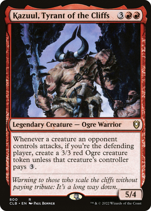 Kazuul, Tyrant of the Cliffs (CLB-800) [Commander Legends: Battle for Baldur's Gate] MTG Single Wizards of the Coast