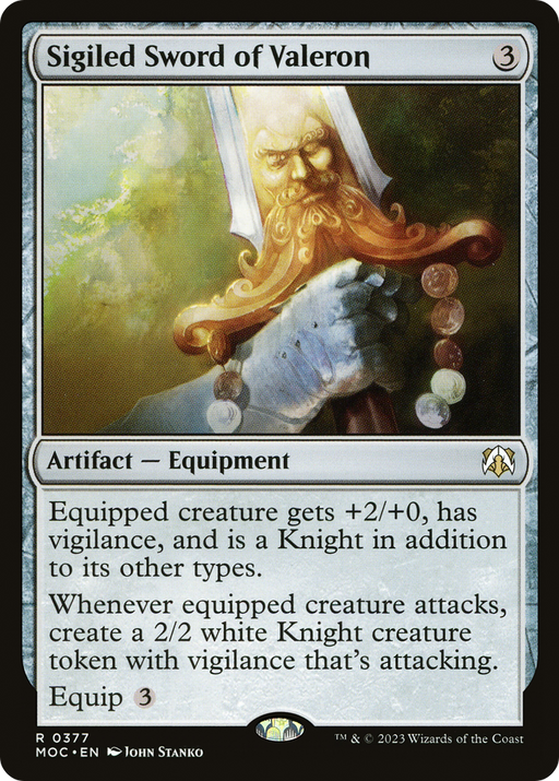 Sigiled Sword of Valeron (MOC-377) [March of the Machine Commander] MTG Single Wizards of the Coast