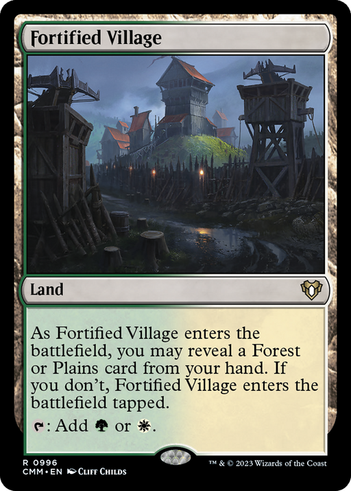 Fortified Village (CMM-996) [Commander Masters] MTG Single Wizards of the Coast