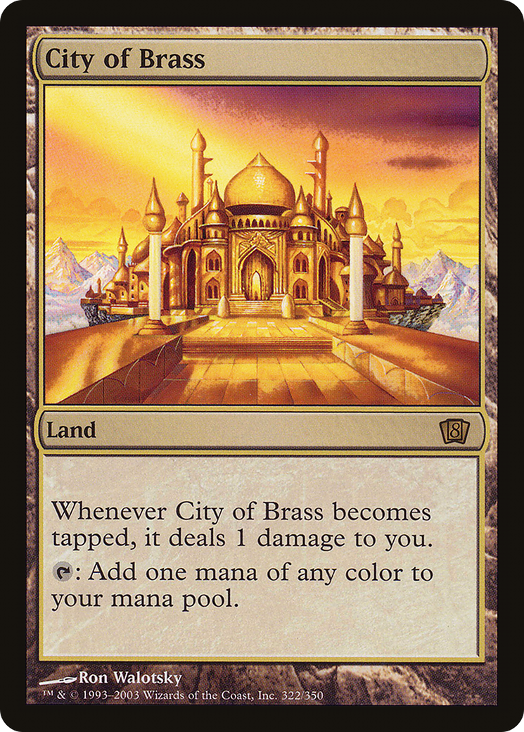 City of Brass (8ED-322) [8th Edition] MTG Single Wizards of the Coast