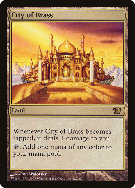 City of Brass (8ED-322) [8th Edition] Foil MTG Single Wizards of the Coast