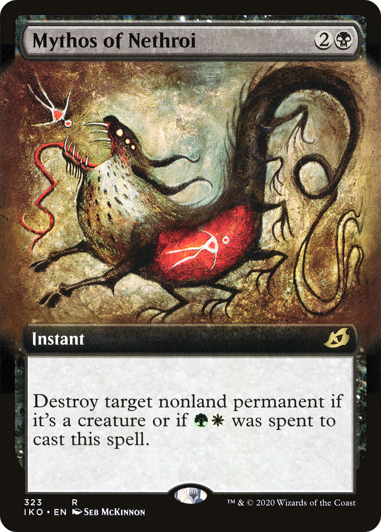 Mythos of Nethroi (IKO-323) [Ikoria: Lair of Behemoths] (Extended Art) Foil MTG Single Wizards of the Coast