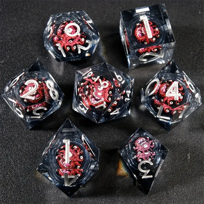 Seriously Good Dice: Liquid Core 7 Die Set "Be-Roll-Der" Dice & Gaming Accessories Taps Imports