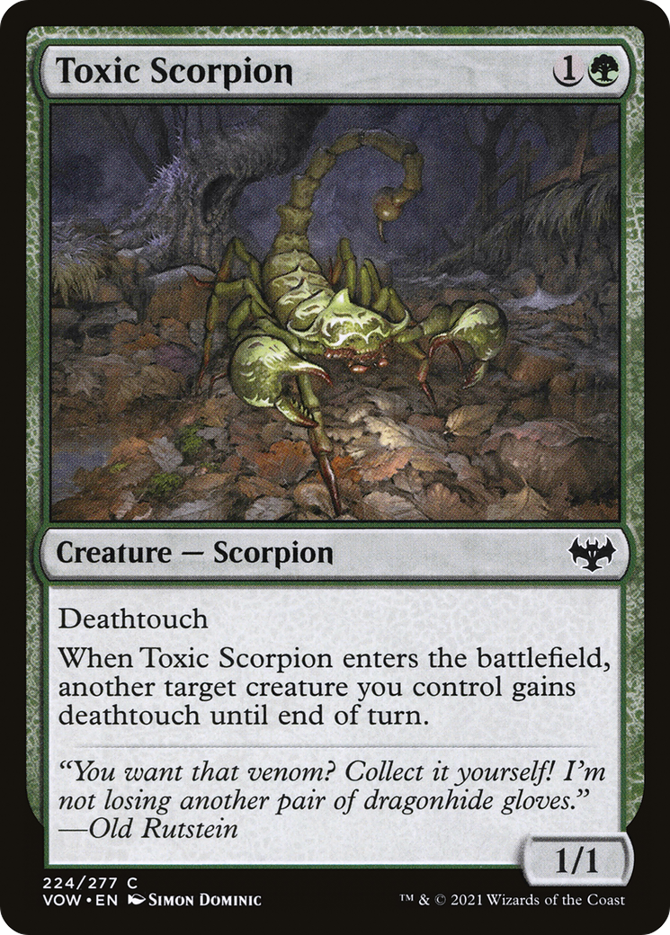 Toxic Scorpion (VOW-224) [Innistrad: Crimson Vow] Foil MTG Single Wizards of the Coast
