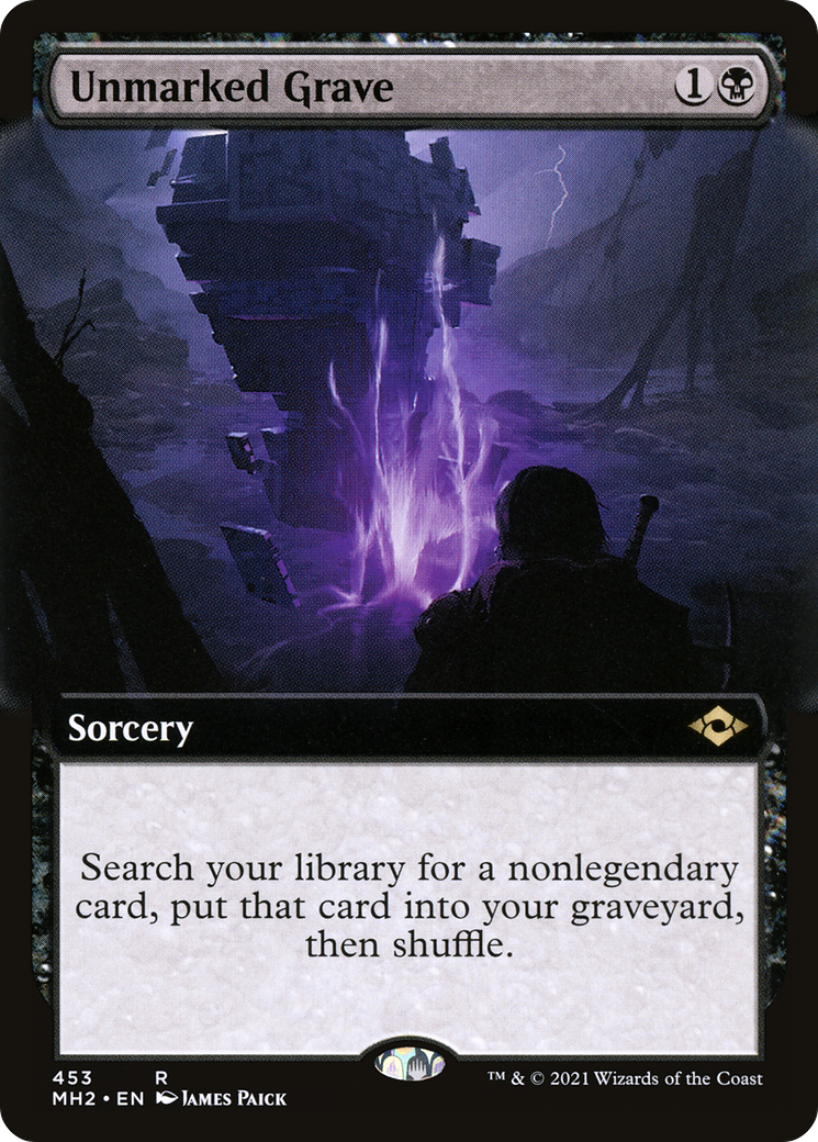 Unmarked Grave (MH2-453) [Modern Horizons 2] (Extended Art) Foil MTG Single Modern Horizons 2
