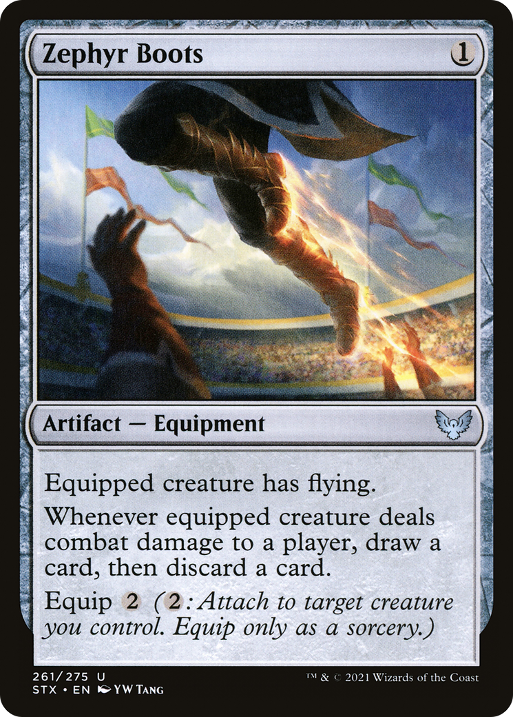 Zephyr Boots (STX-261) [Strixhaven: School of Mages] MTG Single Wizards of the Coast