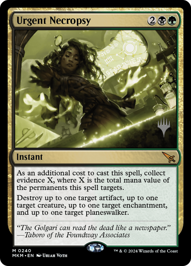Urgent Necropsy (PPMKM-240) [Murders at Karlov Manor Promos] MTG Single Wizards of the Coast
