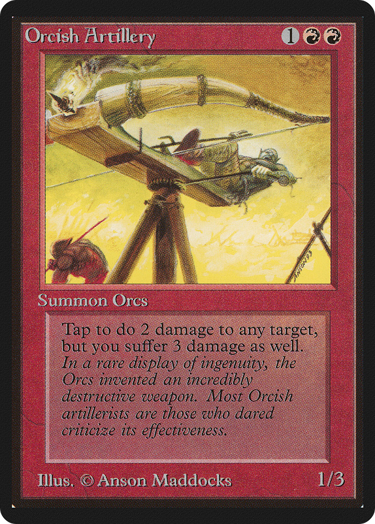 Orcish Artillery (LEB-166) [Oldschool] Limited Edition Beta MTG Single Wizards of the Coast