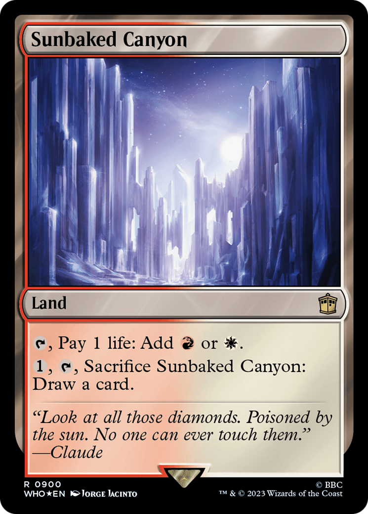Sunbaked Canyon (Surge Foil) (WHO-900) [Doctor Who] Foil MTG Single Wizards of the Coast